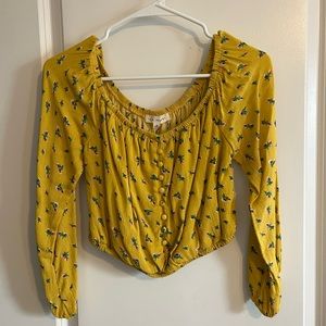 Off the shoulder crop top